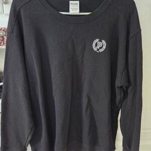 PINK Victoria's Secret Black Crewneck Sweater